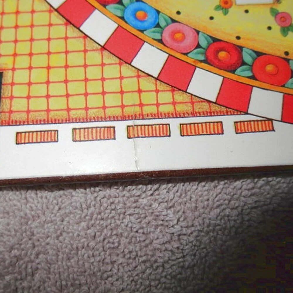 Vtg Mary Engelbreit Tea Party Placemats Set Of 4 Cork Back Farmhouse Cottagecore